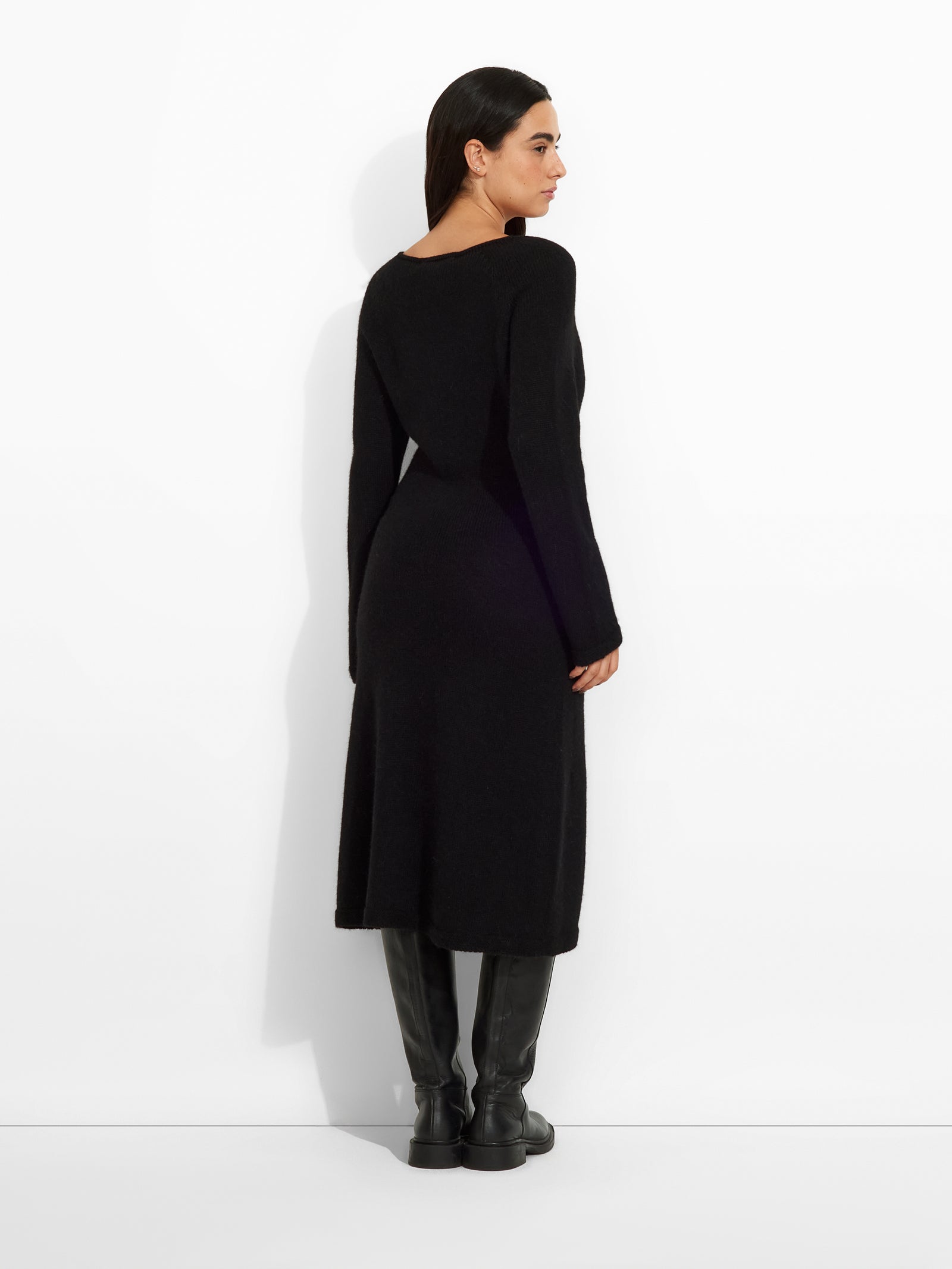 Black Zafina Baby Alpaca Dress