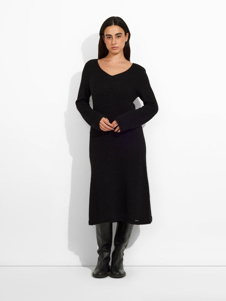 Vestido Zafina De Baby Alpaca Color Negro