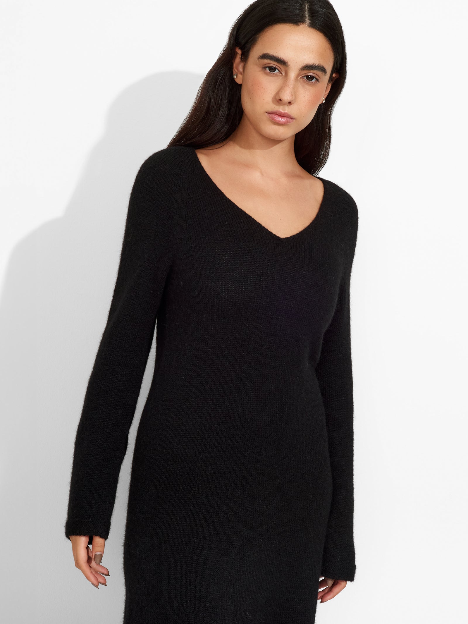 Black Zafina Baby Alpaca Dress