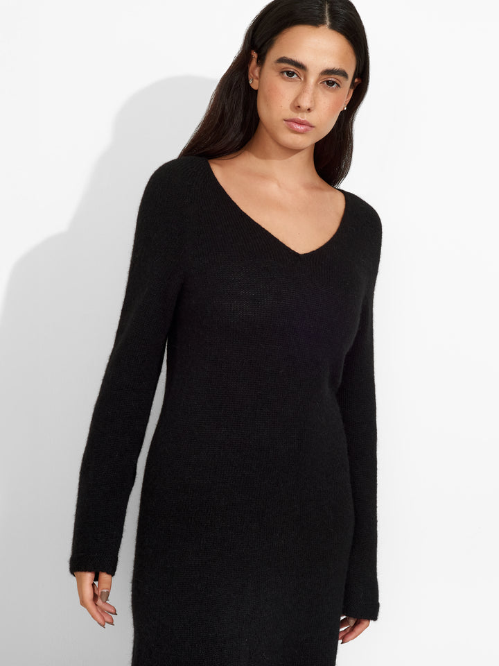 Vestido Zafina De Baby Alpaca Color Negro