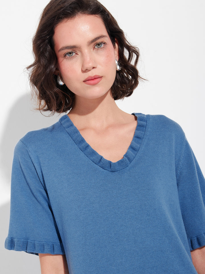 Vestido Zabrina De Algodón Color Azul