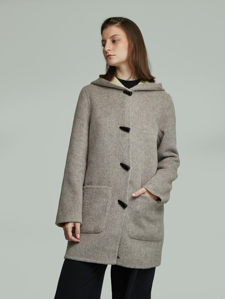 Abrigo Alaia De Baby Alpaca Color Beige