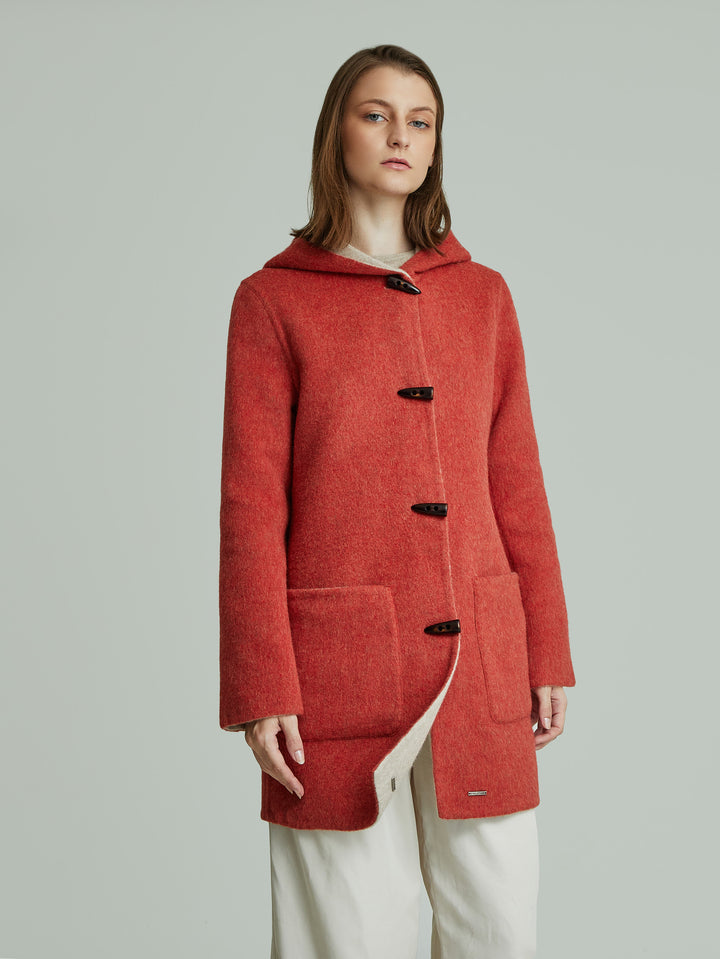 Abrigo Alaia De Baby Alpaca Color Naranja