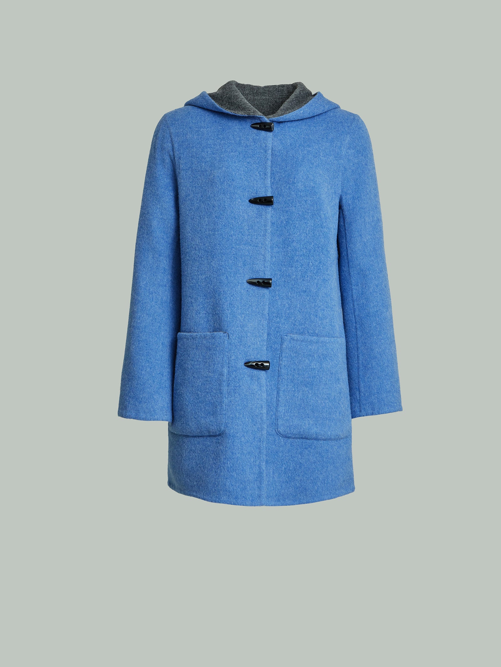 Alaia Coat in Baby Alpaca Color Blue