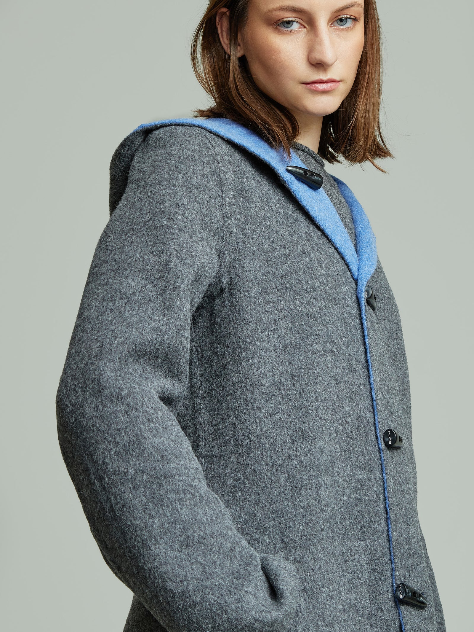 Alaia Coat in Baby Alpaca Color Blue