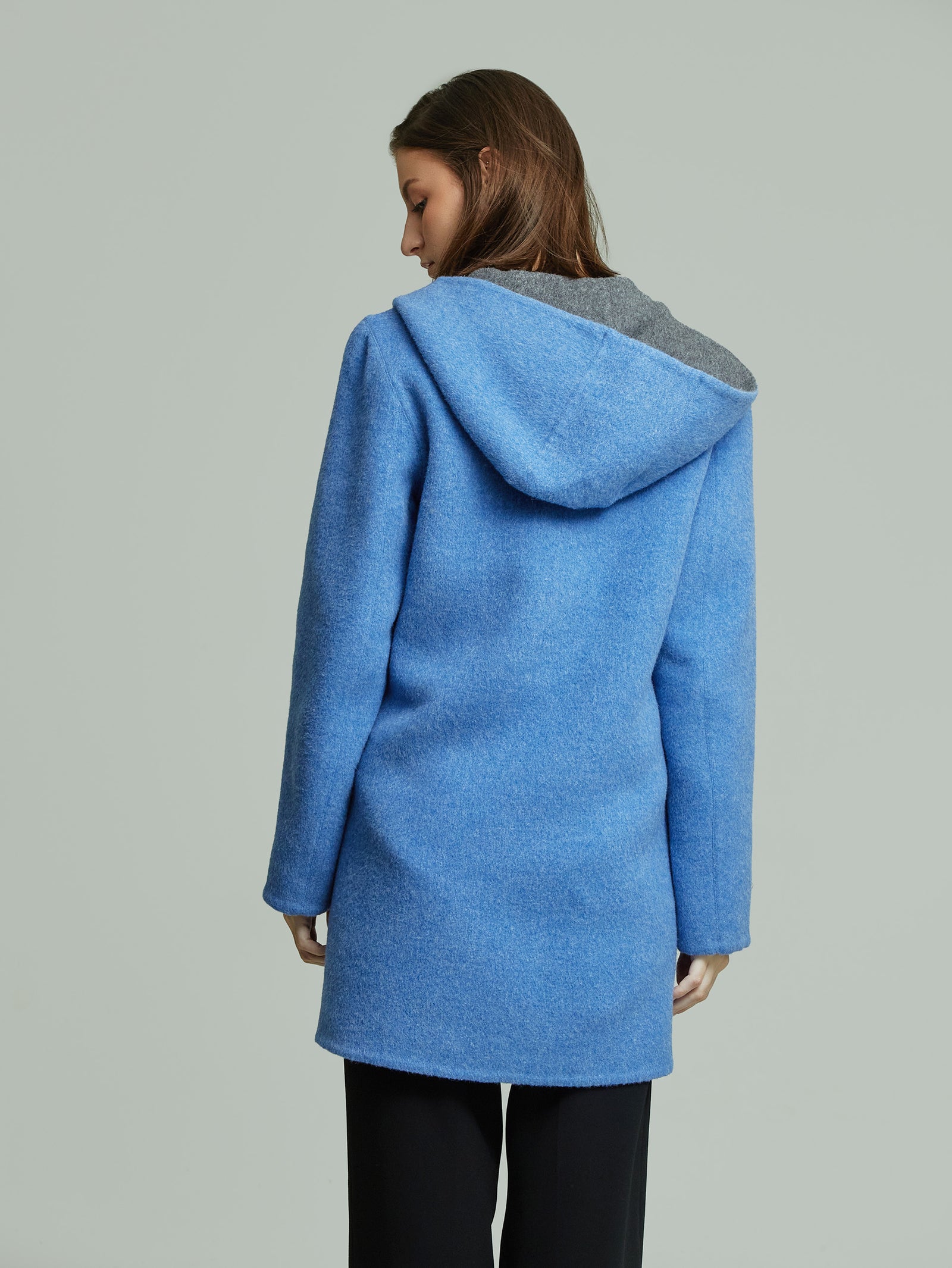 Alaia Coat in Baby Alpaca Color Blue