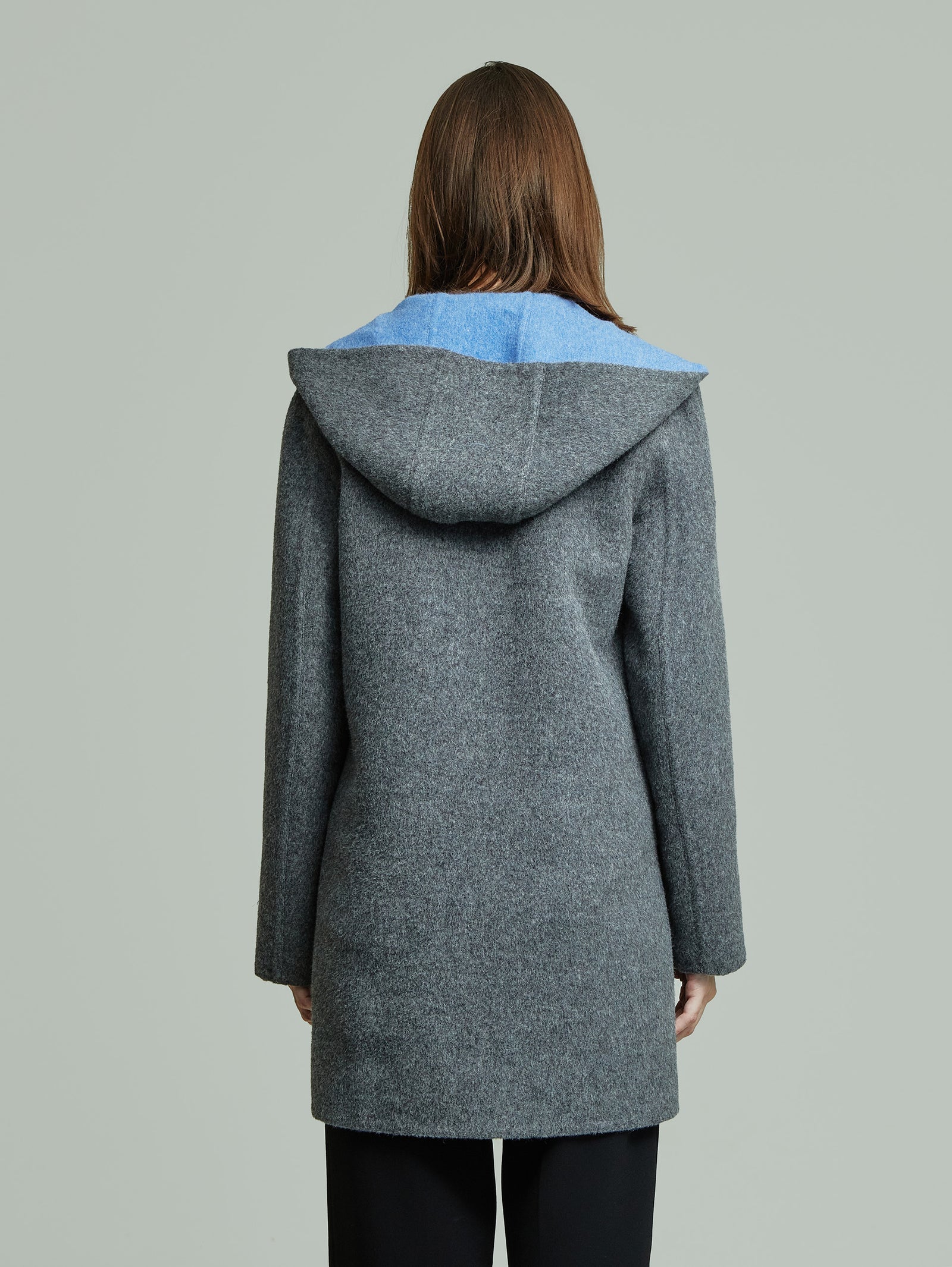Alaia Coat in Baby Alpaca Color Blue