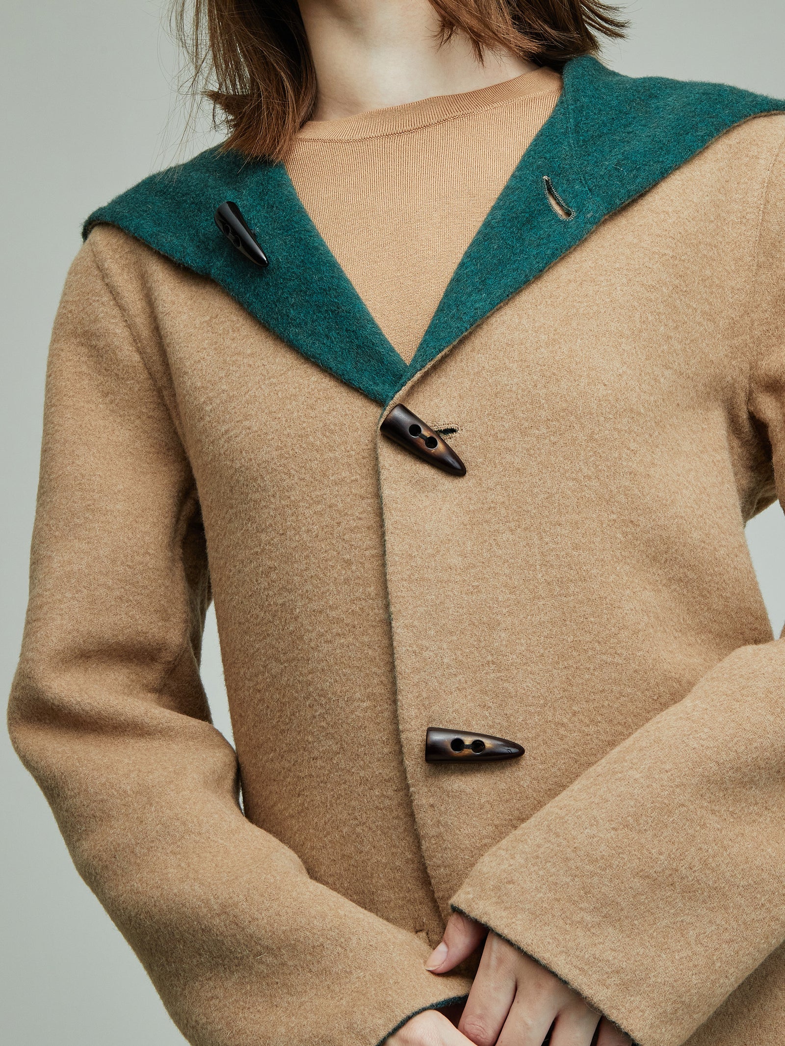 Alaia Baby Alpaca Coat in Green