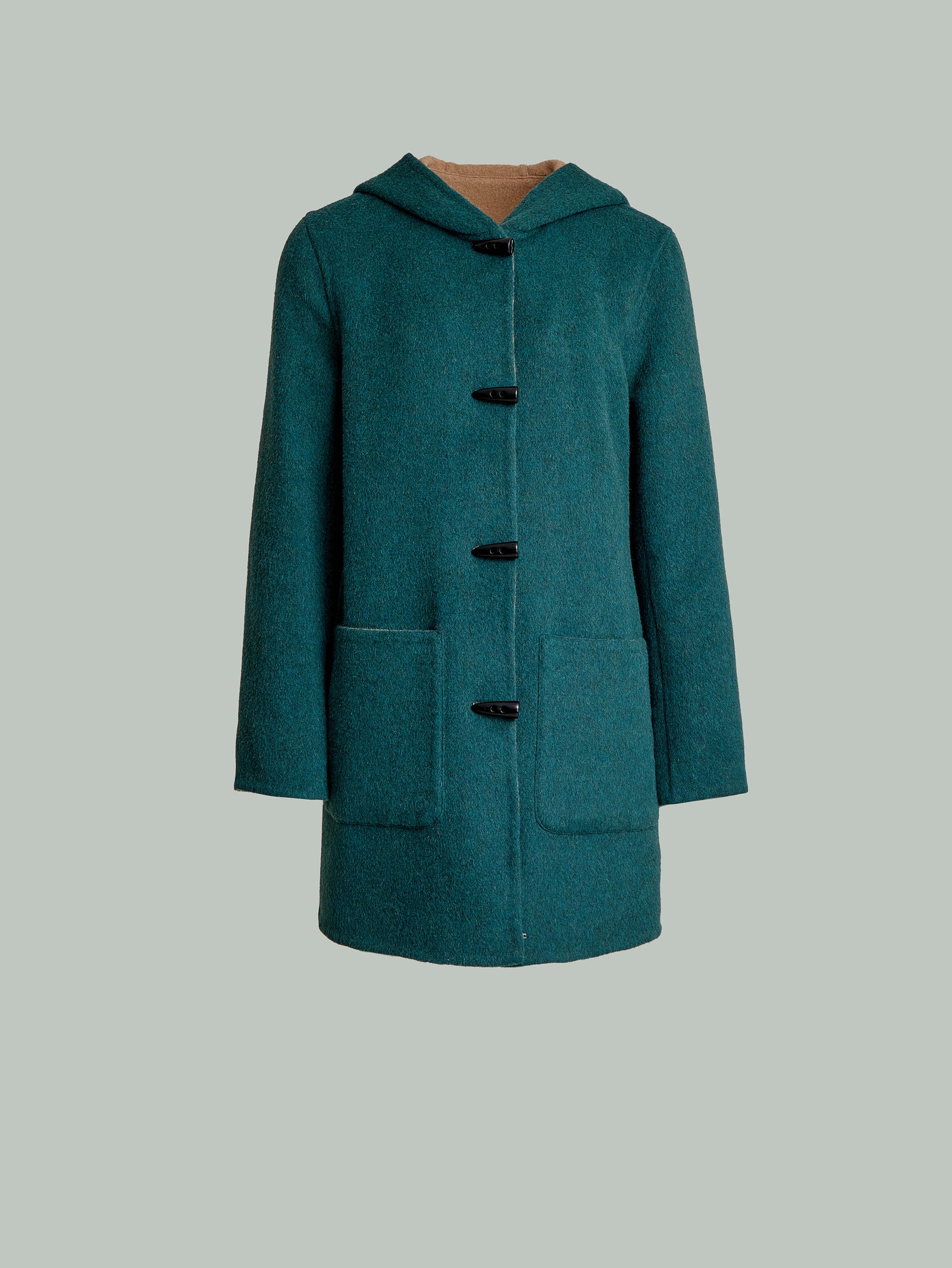 Alaia Baby Alpaca Coat in Green