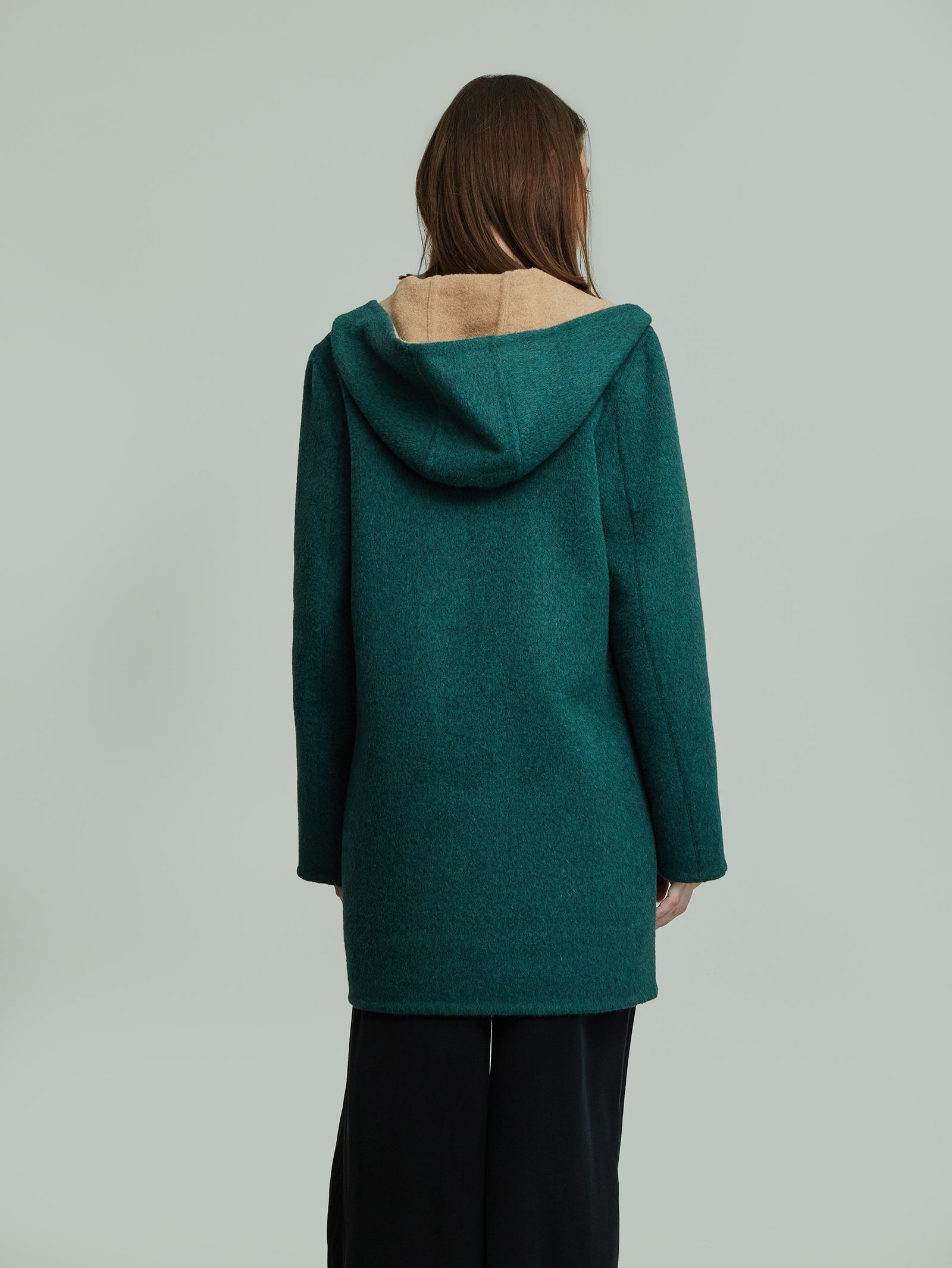 Alaia Baby Alpaca Coat in Green