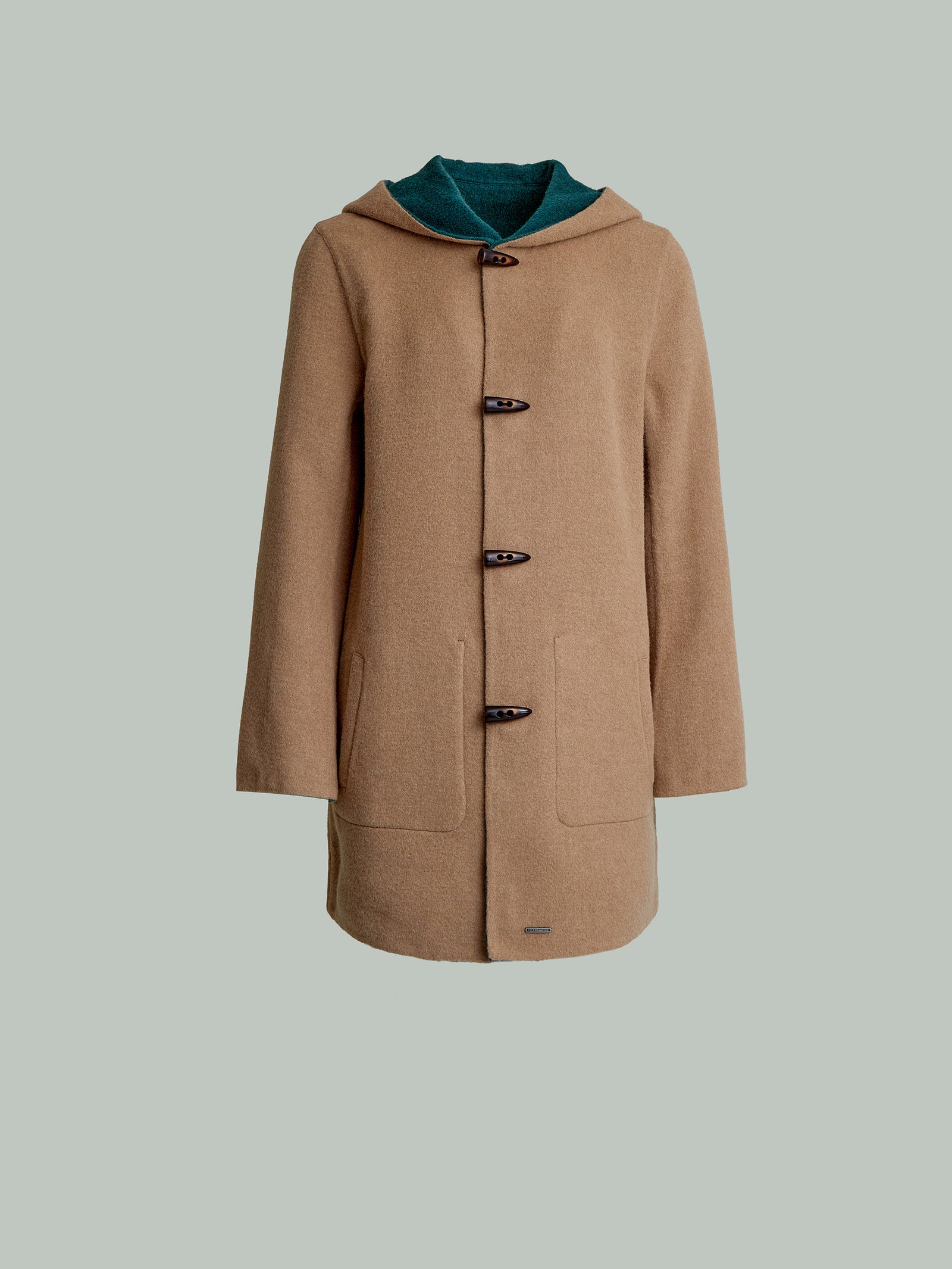 Alaia Baby Alpaca Coat in Green