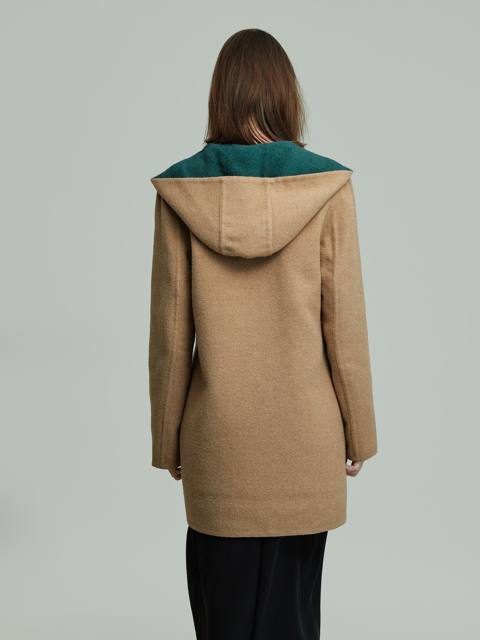 Alaia Baby Alpaca Coat in Green