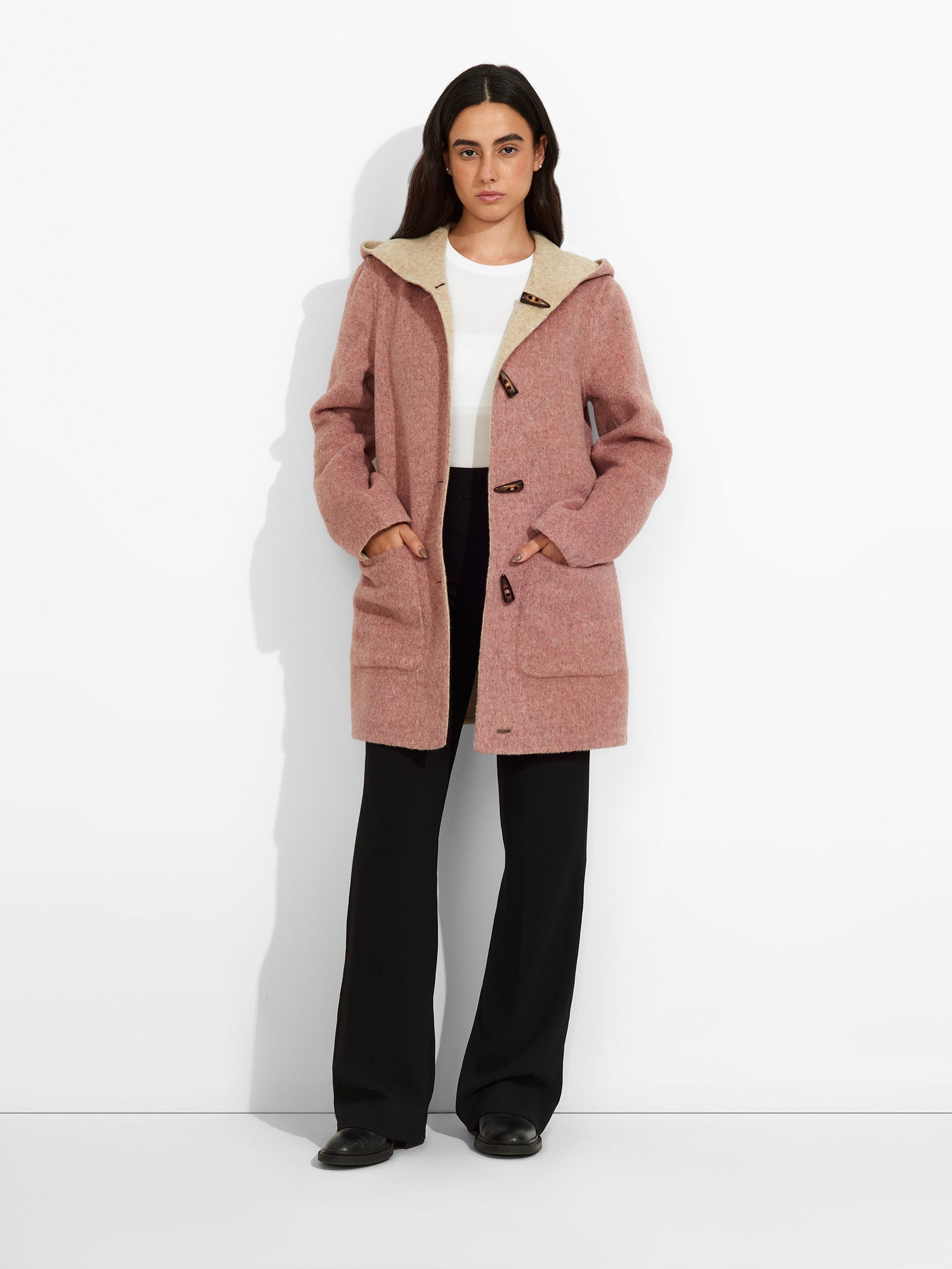 Alaia Pink Baby Alpaca Coat