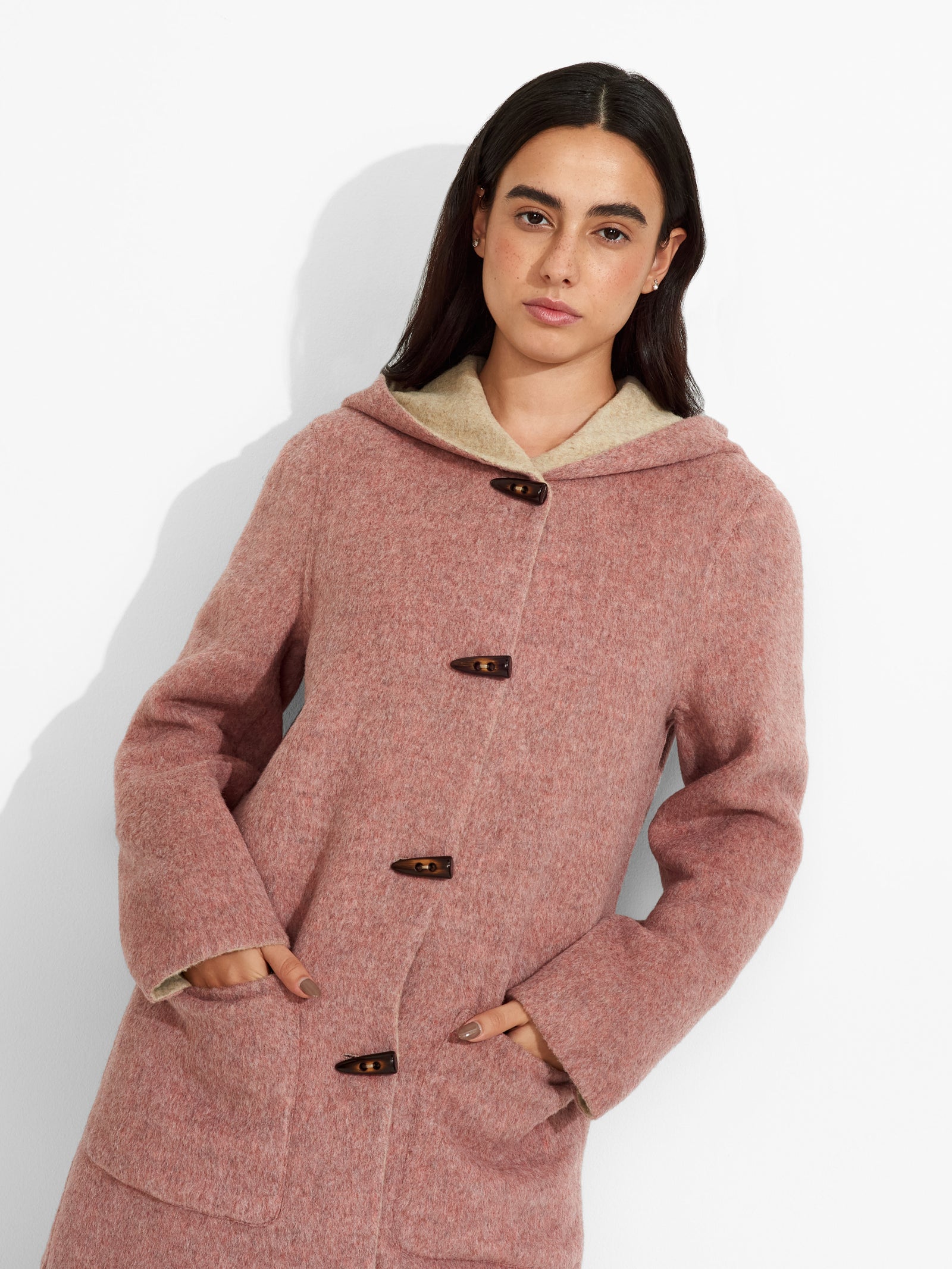 Alaia Pink Baby Alpaca Coat