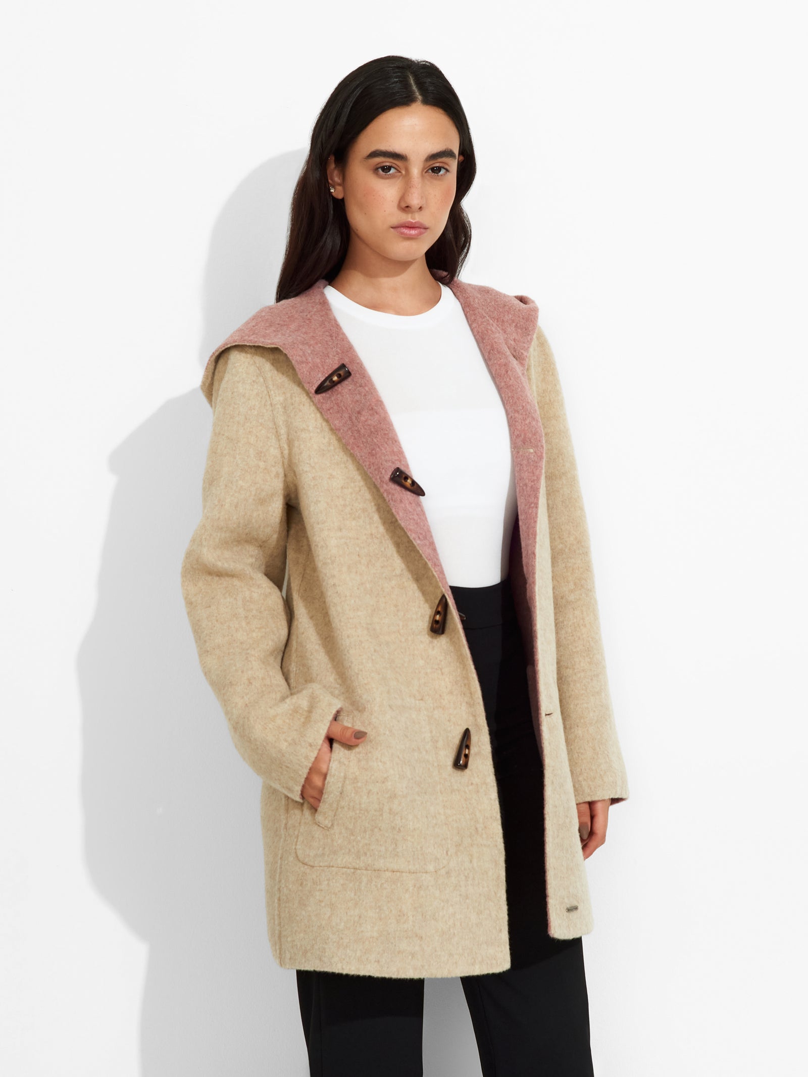 Alaia Pink Baby Alpaca Coat