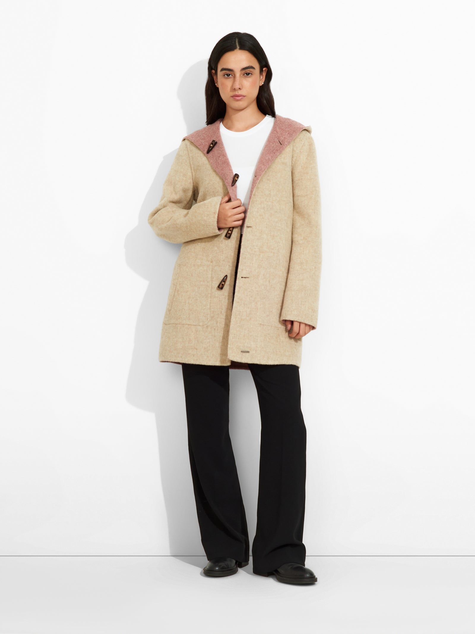 Alaia Pink Baby Alpaca Coat