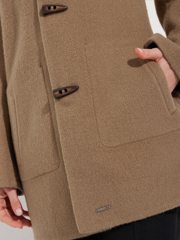 Abrigo Alaia De Baby Alpaca Color Gris