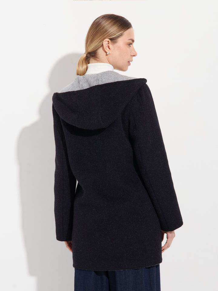 Abrigo Alaia De Baby Alpaca Color Negro