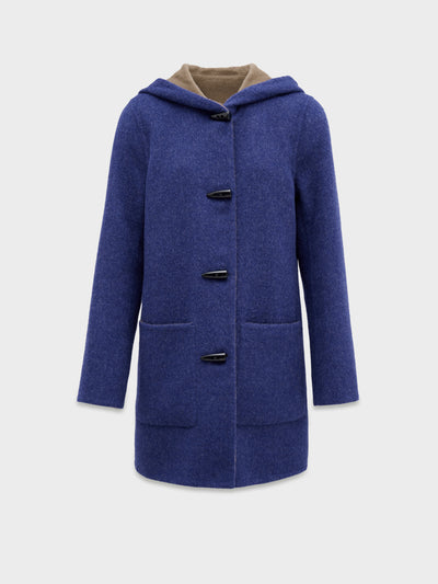 Abrigo Alaia De Baby Alpaca Color Azul