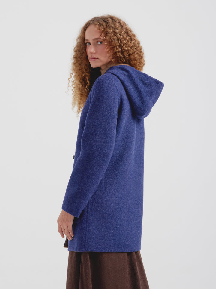 Abrigo Alaia De Baby Alpaca Color Azul