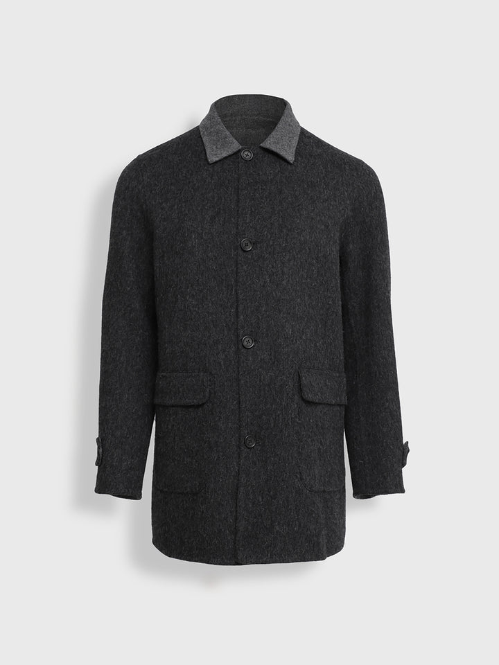 Brave Baby Alpaca Coat in Grey