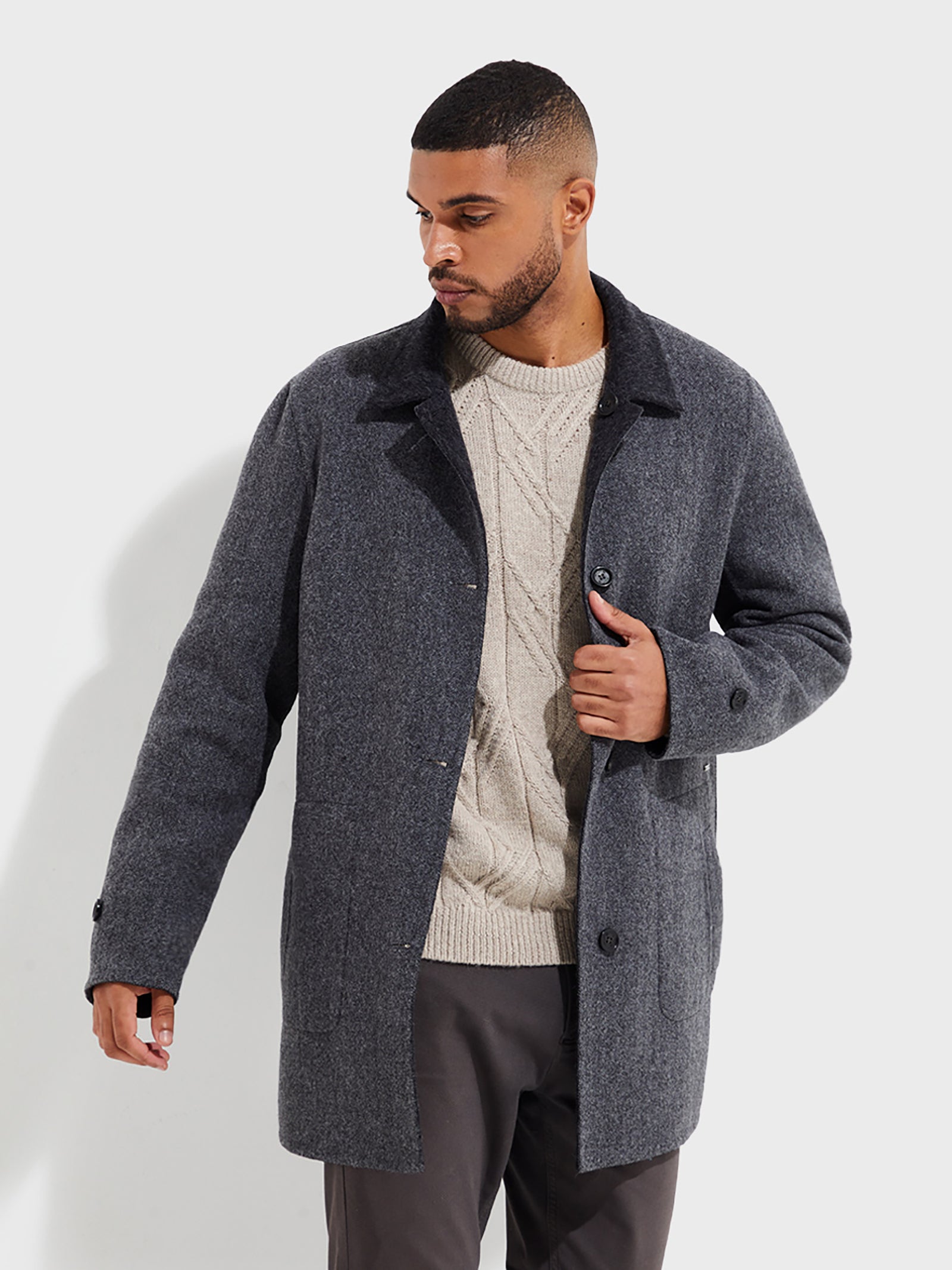 Brave Baby Alpaca Coat in Grey