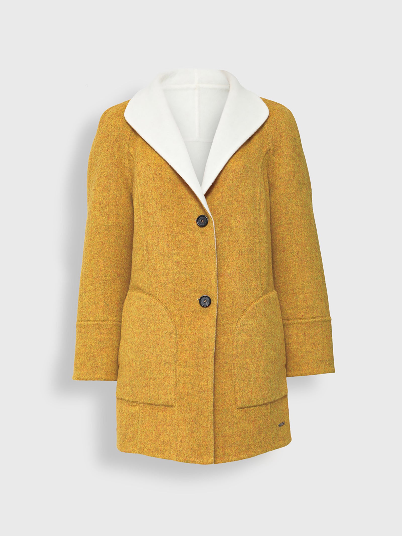 Yuriel Baby Alpaca Coat in Yellow
