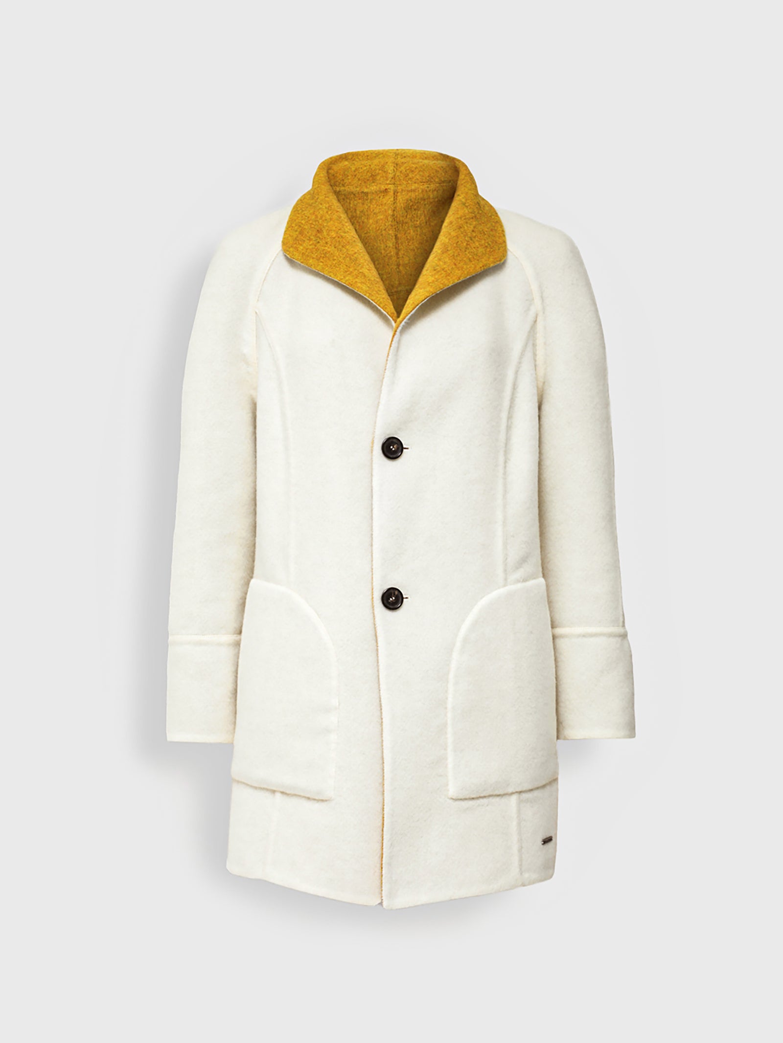 Yuriel Baby Alpaca Coat in Yellow