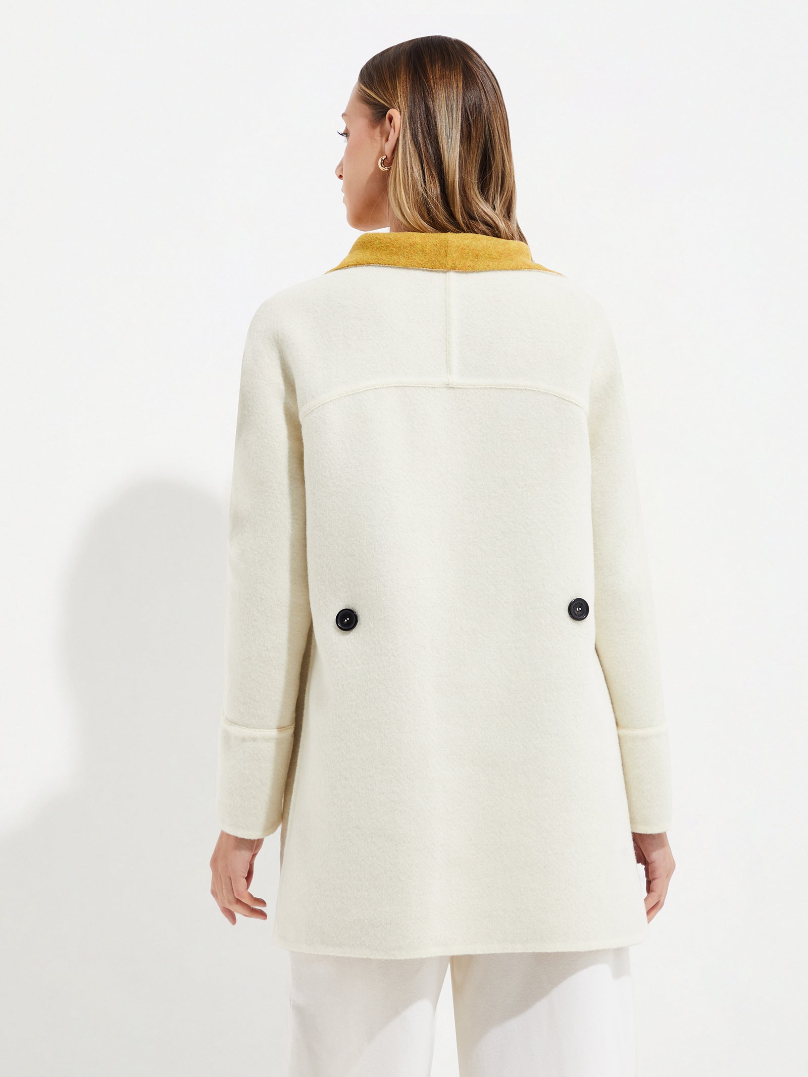 Yuriel Baby Alpaca Coat in Yellow