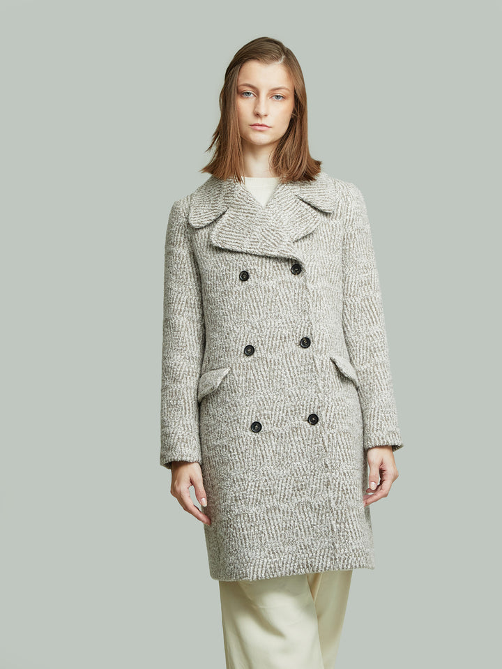 Yovana Baby Alpaca Coat in Beige