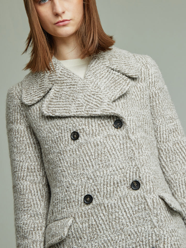 Yovana Baby Alpaca Coat in Beige