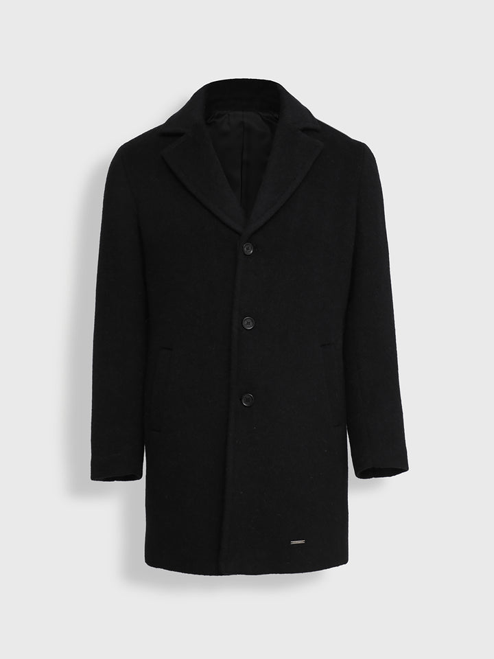 Ydalgo Baby Alpaca Coat Black
