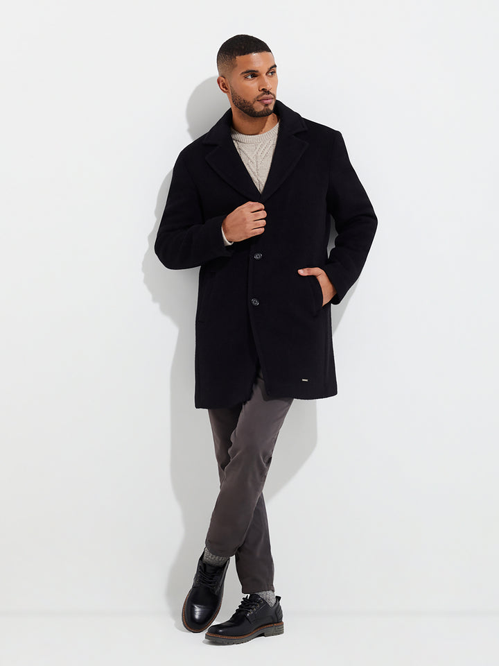 Ydalgo Baby Alpaca Coat Black