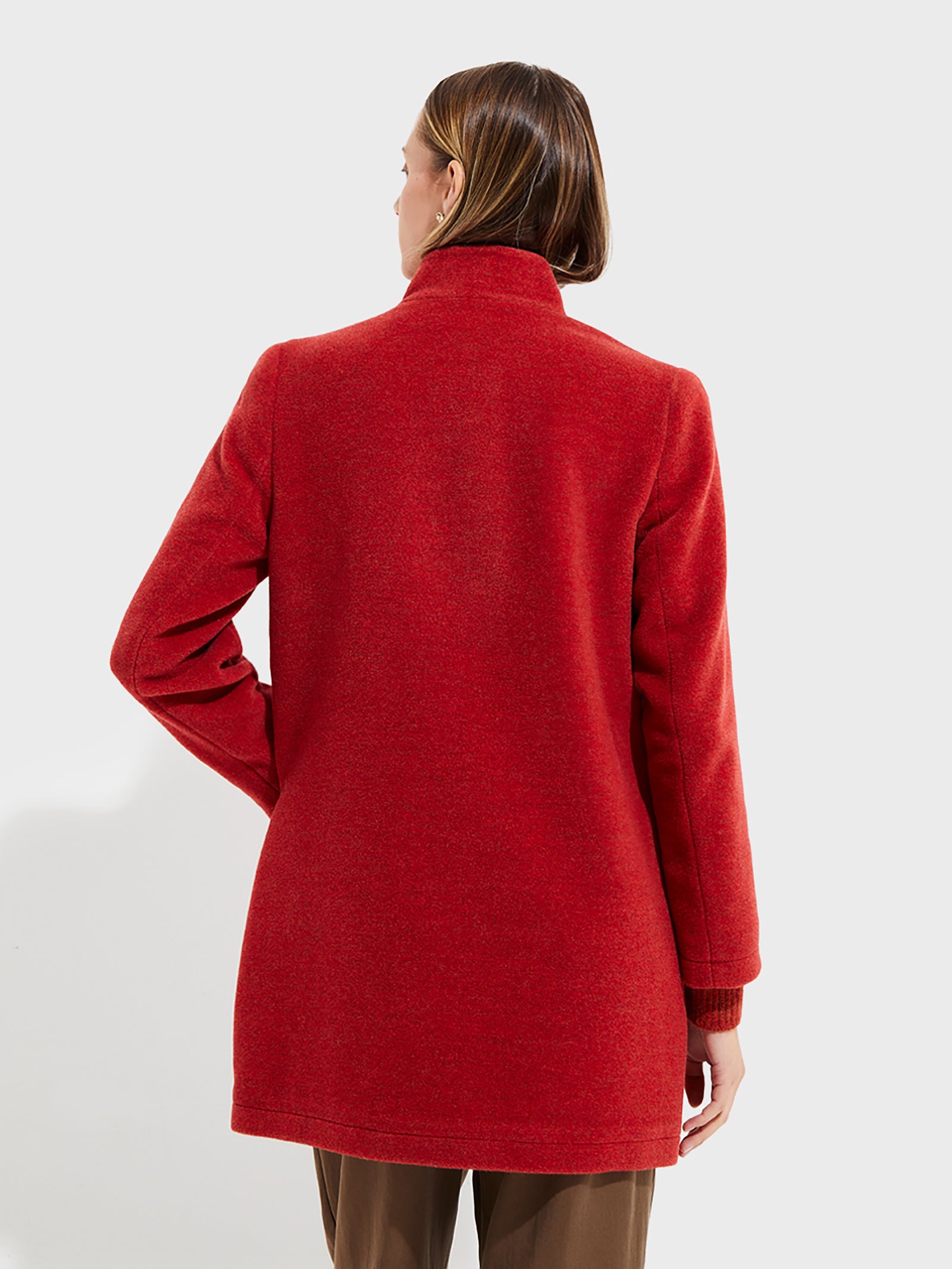 Ynes Orange Baby Alpaca and Wool Coat