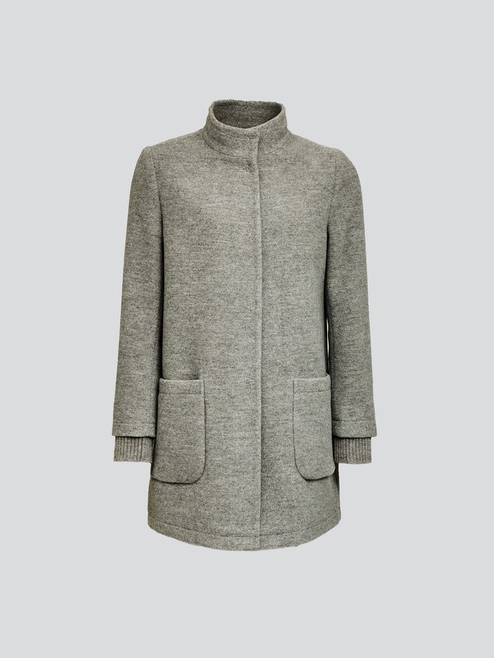 Ynes Baby Alpaca &amp; Wool Coat in Grey