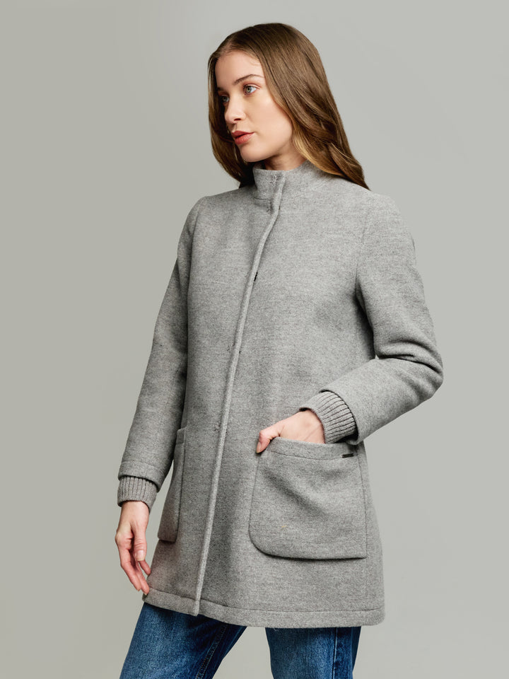 Ynes Baby Alpaca &amp; Wool Coat in Grey