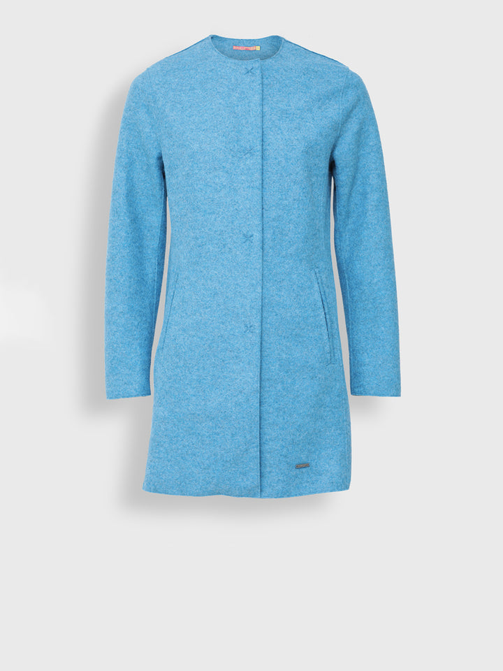Urdina Alpaca and Wool Coat in Blue
