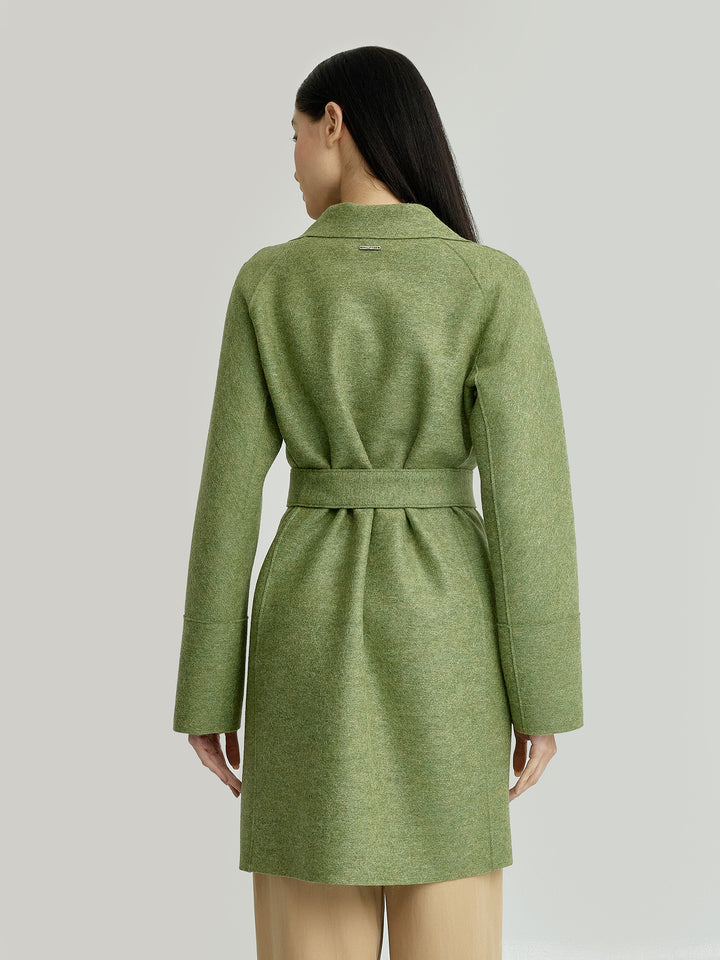 Yrene Alpaca Coat in Green