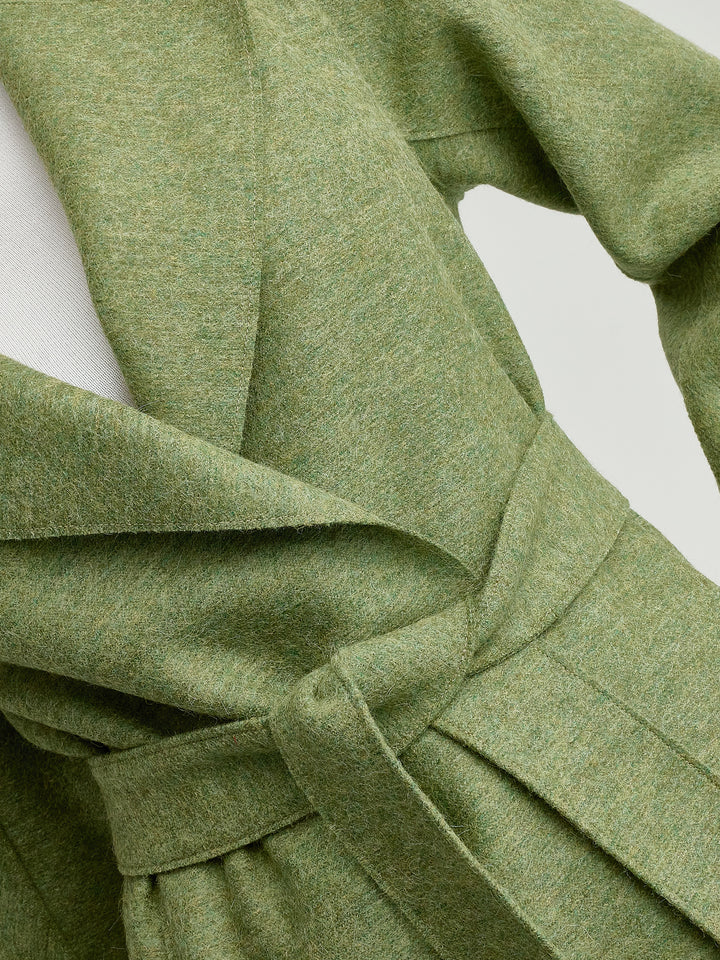Yrene Alpaca Coat in Green