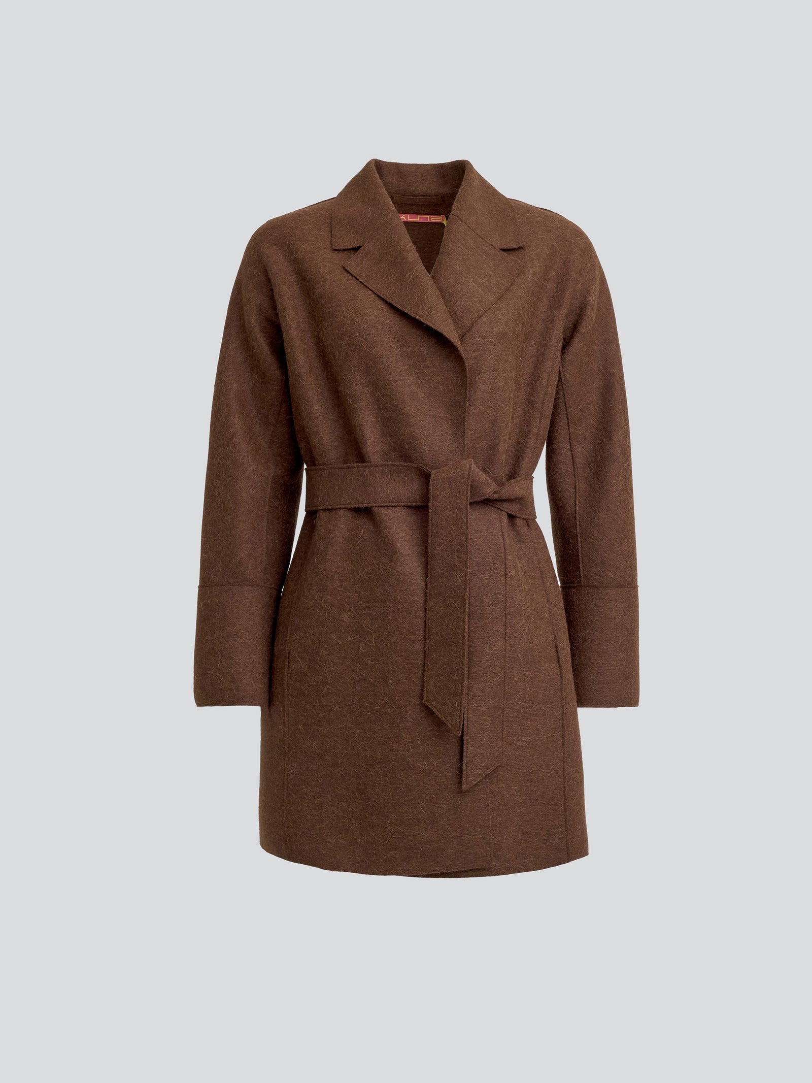 Yrene Alpaca Coat in Brown