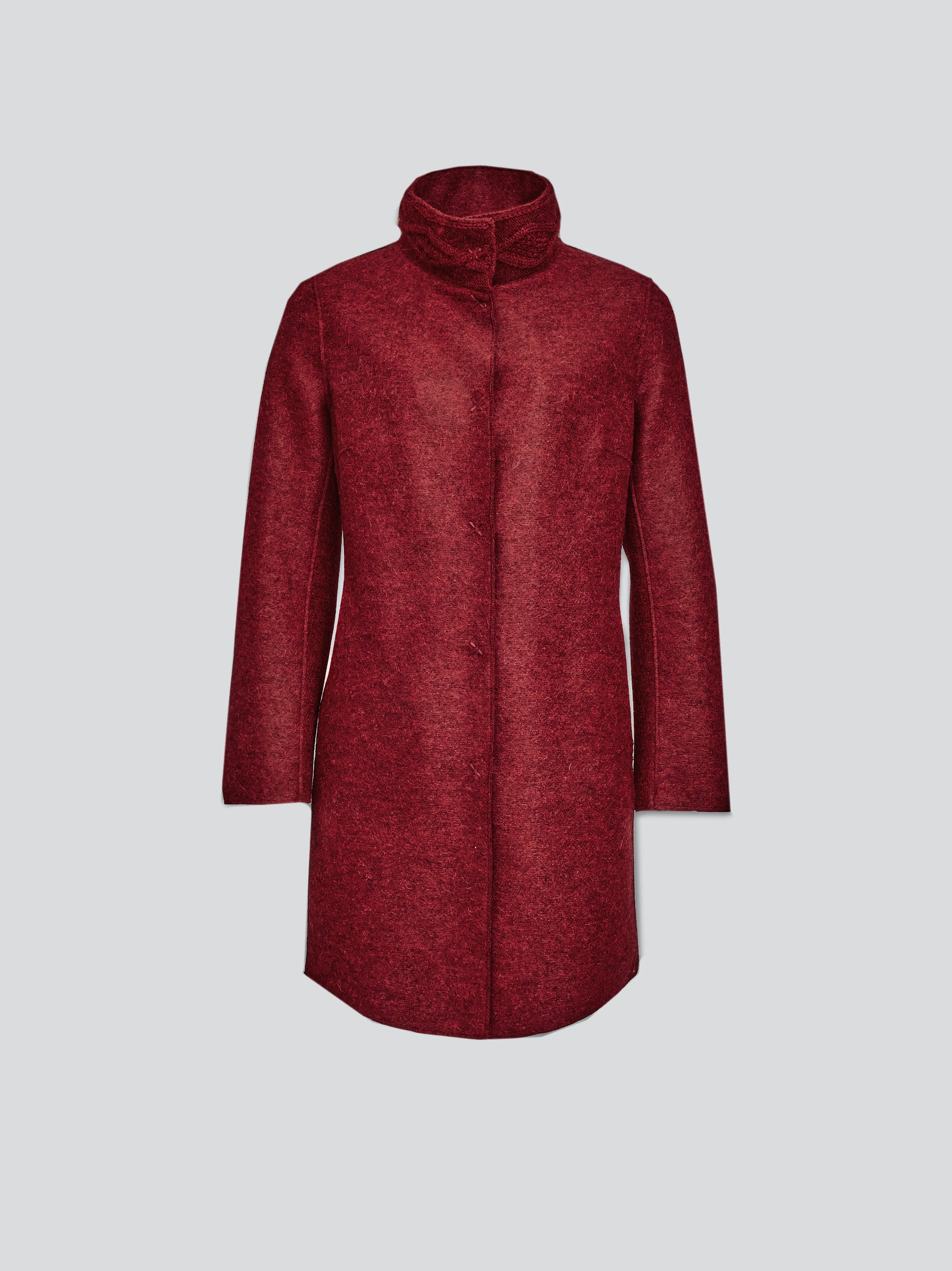 Yoko Alpaca Coat in Red