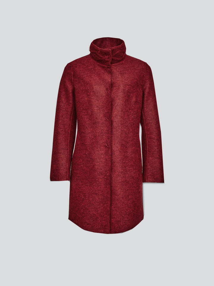 Yoko Alpaca Coat in Red
