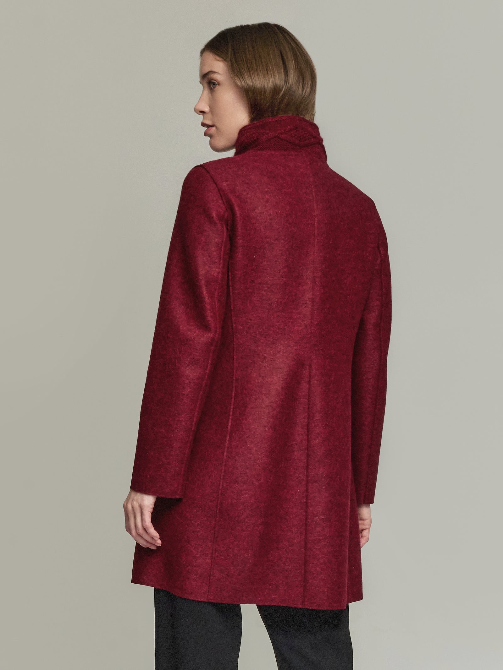 Yoko Alpaca Coat in Red
