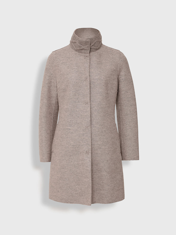 Yoko Beige Alpaca Coat