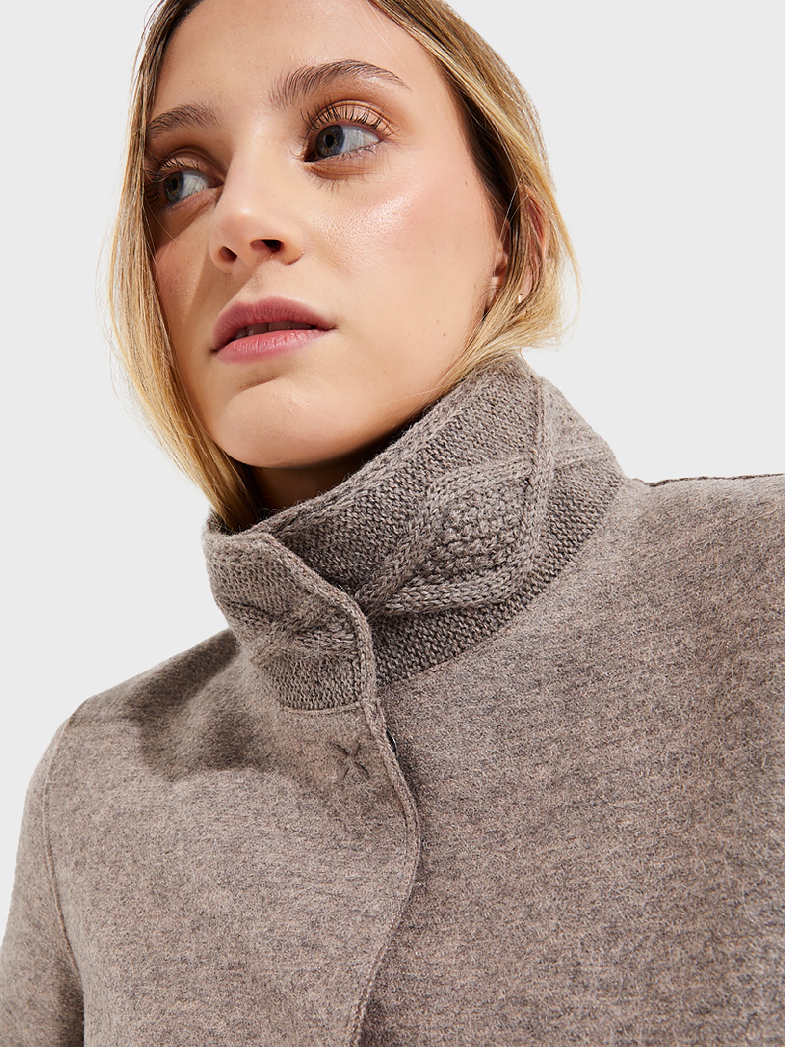 Yoko Beige Alpaca Coat