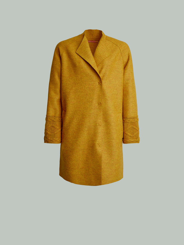 Yoshiko Alpaca Coat in Yellow