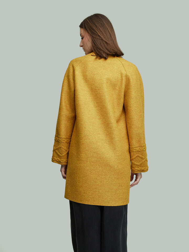 Yoshiko Alpaca Coat in Yellow