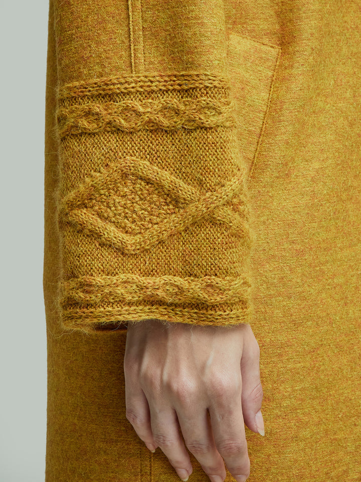 Yoshiko Alpaca Coat in Yellow