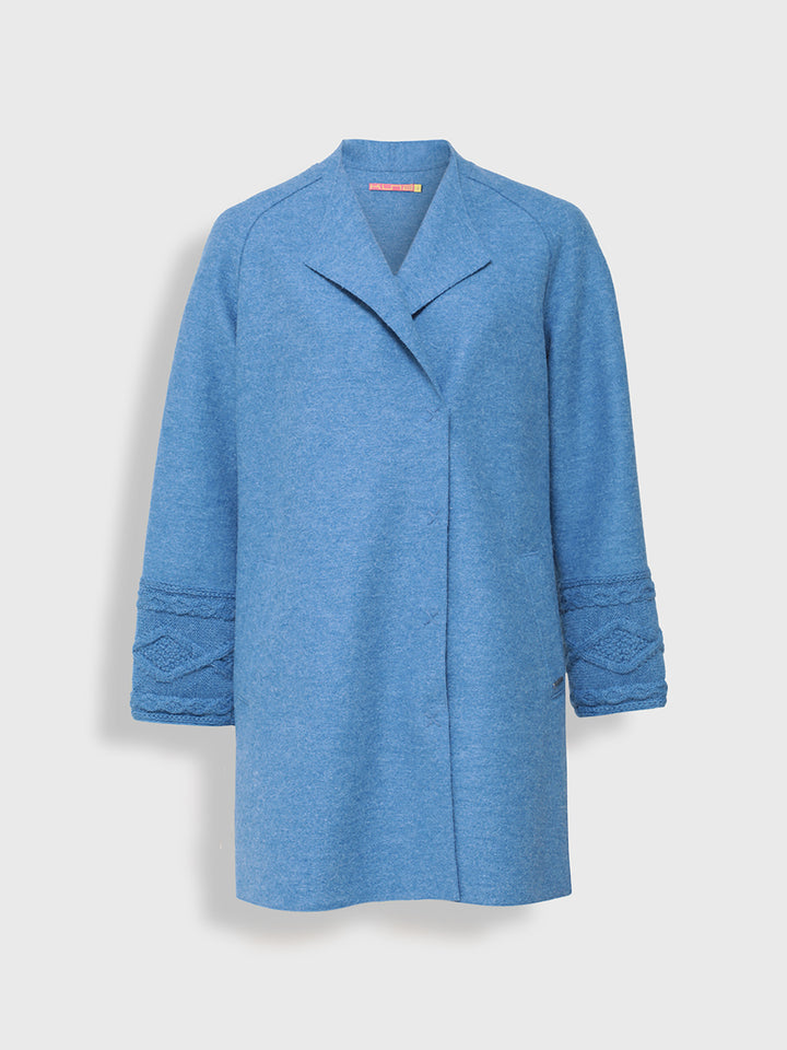Yoshiko Blue Alpaca Coat