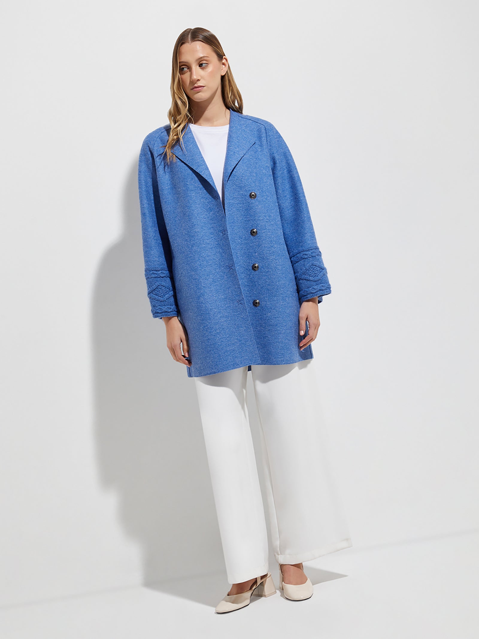 Yoshiko Blue Alpaca Coat